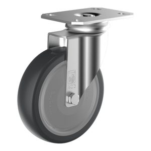 Demotech EP LAR 02/100/32K-FA EP forgóvillás talpas készülékgörgő, porvédős, Ø100 mm termék fő termékképe