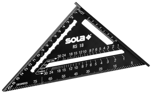 Sola RS 18 szögmérős ácsderékszög, (185 x 185 mm) termék fő termékképe