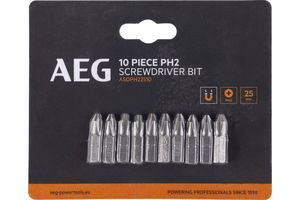 AEG ASDPH22510 25mm PH2 csavarozó bit 10db/bliszter termék fő termékképe