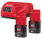 Milwaukee M12 NRG-302 akkumulátor és töltő szett