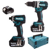 Makita DLX2127TJ1 akkumulátoros szett (3 x 5Ah 18V Li-ion akku, töltő, MAKPAC koffer)