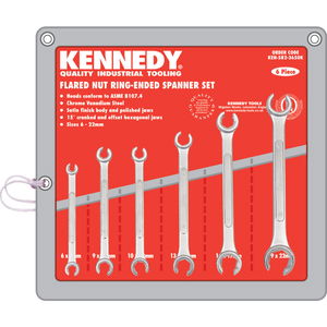 KENNEDY 6 - 22 mm ipari fékcsőkulcs készlet, 6 részes termék fő termékképe