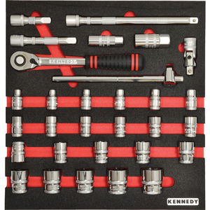 KENNEDY Ken-Grip 1/2" dugókulcs készlet, 30 részes (metrikus) termék fő termékképe