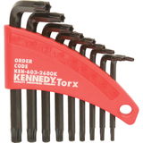 KENNEDY T8 - T40 L-alakú furatos Torx kulcs készlet, 9 darabos