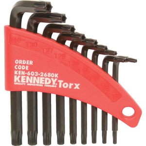 KENNEDY T8 - T40 L-alakú furatos Torx kulcs készlet, 9 darabos termék fő termékképe