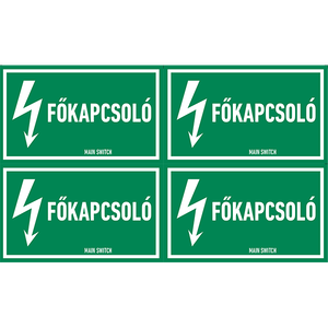 Főkapcsoló matrica 100x60  4db termék fő termékképe