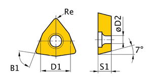Optimum Váltólapka készlet ISO WCMT050308 (5 db-os) termék fő termékképe