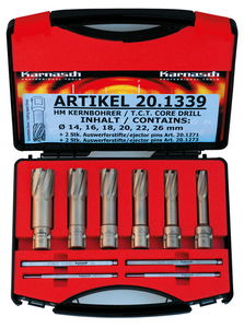 METALLKRAFT Koronafúró klt. HARD-LINE 14/16/18/20/22/26mm / 55mm anyagv.-ig 19mm weldonszár termék fő termékképe