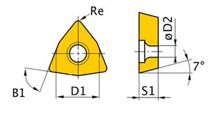 Optimum ISO WNMG060408 HM váltólapkák (5 db/csomag) termék fő termékképe