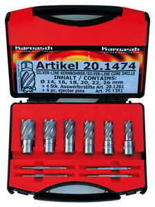 Metallkraft Koronafúró klt. Silver-Line 25; átm. 12/14/16/18/20/22m; 19mm weldonszár termék fő termékképe