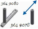 METALLKRAFT Oldalvezető görgő anyagtovábbító (290mm széles) asztalhoz (állítható)