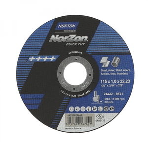 Norton Norzon Quick Cut vágókorong 115x1,0x22,23 mm ZA46Z, 25 db/csomag termék fő termékképe