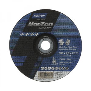 Norton Norzon Quick Cut vágókorong 180x2,5x22,23 mm ZA36Z, 25 db/csomag termék fő termékképe