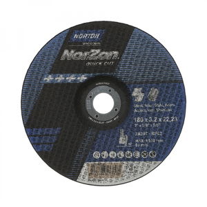 Norton Norzon Quick Cut vágókorong 180x3,2x22,23 mm ZA30T, 25 db/csomag termék fő termékképe