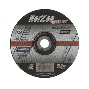 Norton Norzon Quick Cut tisztítókorong 180x4,0x22,23 mm ZA30T, 25 db/csomag termék fő termékképe