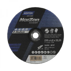 Norton Norzon III Foundry tisztítókorong 230x4,0x22,23mm ZA30Z, 25 db/csomag termék fő termékképe