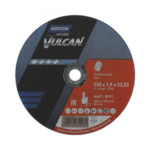 Norton Vulcan inox vágókorong 230x1,9x22,23mm A46T, 25 db/csomag termék fő termékképe