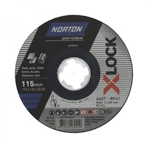 Norton X-Lock vágókorong 115x1,0x22,23mm A60T, 25 db/csomag termék fő termékképe