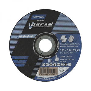 Norton Vulcan 125x1,0x22,23 mm fém vágókorong szett, 100+10 db/csomag termék fő termékképe