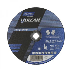 Norton Vulcan fém vágókorong 230x3,0x22,23mm, 25 db/csomag termék fő termékképe