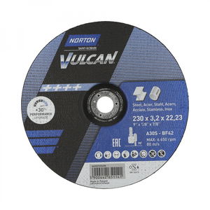 Norton Vulcan fém vágókorong 230x3,2x22,23mm A30S, 25 db/csomag termék fő termékképe