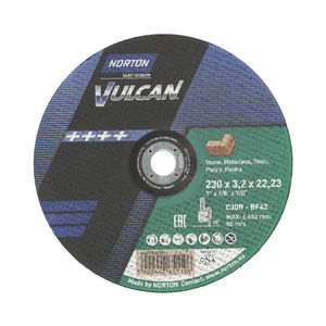 Norton Vulcan Norton Vulkán kő vágókorong 230x3,2x22,23mm C30R, 25 db/csomag termék fő termékképe