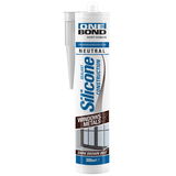 OneBond Silicone Construction Dark Brown 8017 építőipari szilikon tömítőanyag sötétbarna 300ml CS, 12 db/csomag