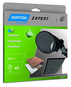 Norton Expert Q43N falcsiszoló háló Ø225mm P220, 5 db/csomag termék fő termékképe