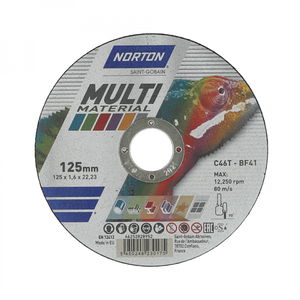 Norton Multimaterial vágókorong 125x1,6x22,23mm C46T, 25 db/csomag termék fő termékképe