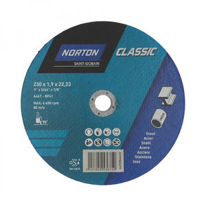 Norton Classic vágókorong 230x1,9x22,23 mm A46T, 25 db/csomag termék fő termékképe