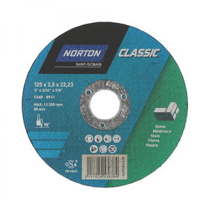 Norton Classic kő vágókorong 125x2,5x22,23mm C24R 5db, 5x5 db/csomag termék fő termékképe