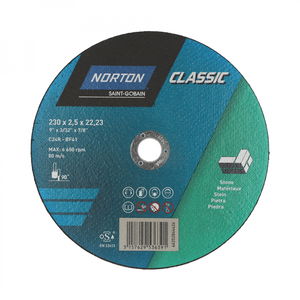 Norton Classic kő vágókorong 230x3,0x22,23mm C24R 5db, 5x5 db/csomag termék fő termékképe