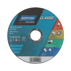 Norton Classic Multimaterial vágókorong 125x1,6x22,23 mm C46T, 25 db/csomag termék fő termékképe