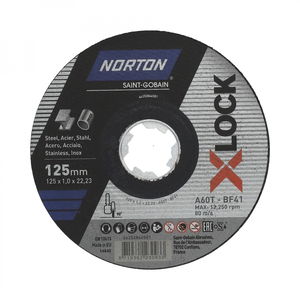 Norton X-Lock vágókorong 125x1,0x22,23mm A60T, 25 db/csomag termék fő termékképe