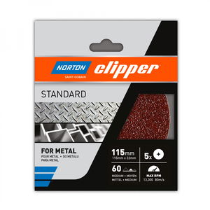 Norton Clipper Standard fíbertárcsa Ø115x22mm P60, 5 db/csomag termék fő termékképe