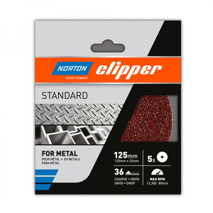 Norton Clipper Standard fíbertárcsa Ø125x22mm P36, 5 db/csomag termék fő termékképe