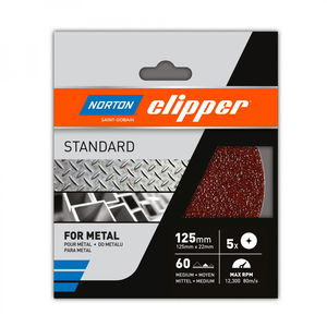 Norton Clipper Standard fíbertárcsa Ø125x22mm P60, 5 db/csomag termék fő termékképe