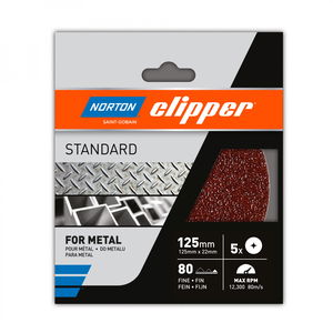 Norton Clipper Standard fíbertárcsa Ø125x22mm P80, 5 db/csomag termék fő termékképe