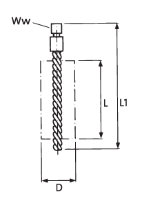 Norton hosszabbító drótkeféhez (csőkeféhez) 1000 mm M6 termék fő termékképe