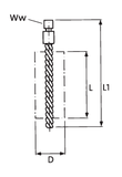 Norton hosszabbító drótkeféhez (csőkeféhez) 1000 mm 1/2”BSW