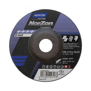 Norton Norzon III Foundry tisztítókorong 125x7,0x22,23mm ZA30Q, 25 db/csomag termék fő termékképe