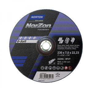 Norton Norzon III Foundry tisztítókorong 230x7,0x22,23mm ZA30Q, 25 db/csomag termék fő termékképe