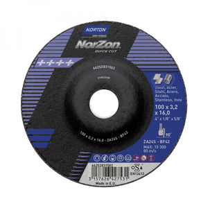 Norton Norzon Quick Cut vágókorong 100x3,2x16 mm ZA24S, 25 db/csomag termék fő termékképe