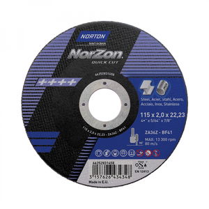 Norton Norzon Quick Cut vágókorong 115x2,0x22,23 mm ZA36Z, 25 db/csomag termék fő termékképe