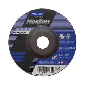 Norton Norzon Quick Cut tisztítókorong 125x4,6x22,23 mm ZA30Z, 25 db/csomag termék fő termékképe