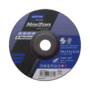 Norton Norzon Quick Cut tisztítókorong 150x7,0x22,23 mm ZA24R, 25 db/csomag termék fő termékképe