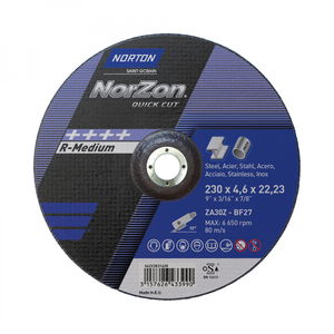 Norton Norzon Quick Cut tisztítókorong 230x4,6x22,23 mm ZA30Z, 25 db/csomag termék fő termékképe