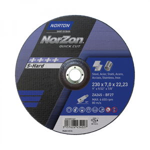 Norton Norzon Quick Cut tisztítókorong 230x7,0x22,23 mm ZA24S, 25 db/csomag termék fő termékképe