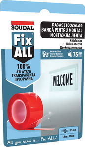 Soudal Fix ALL® átlátszó ragasztószalag, 19 mm x 1.5 m termék fő termékképe