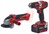 EINHELL TE-TK 18/2 Li Kit (CD+AG) akkus gépcsomag (1 x 4.0 Ah Li-ion akkuval, hordtáskában)